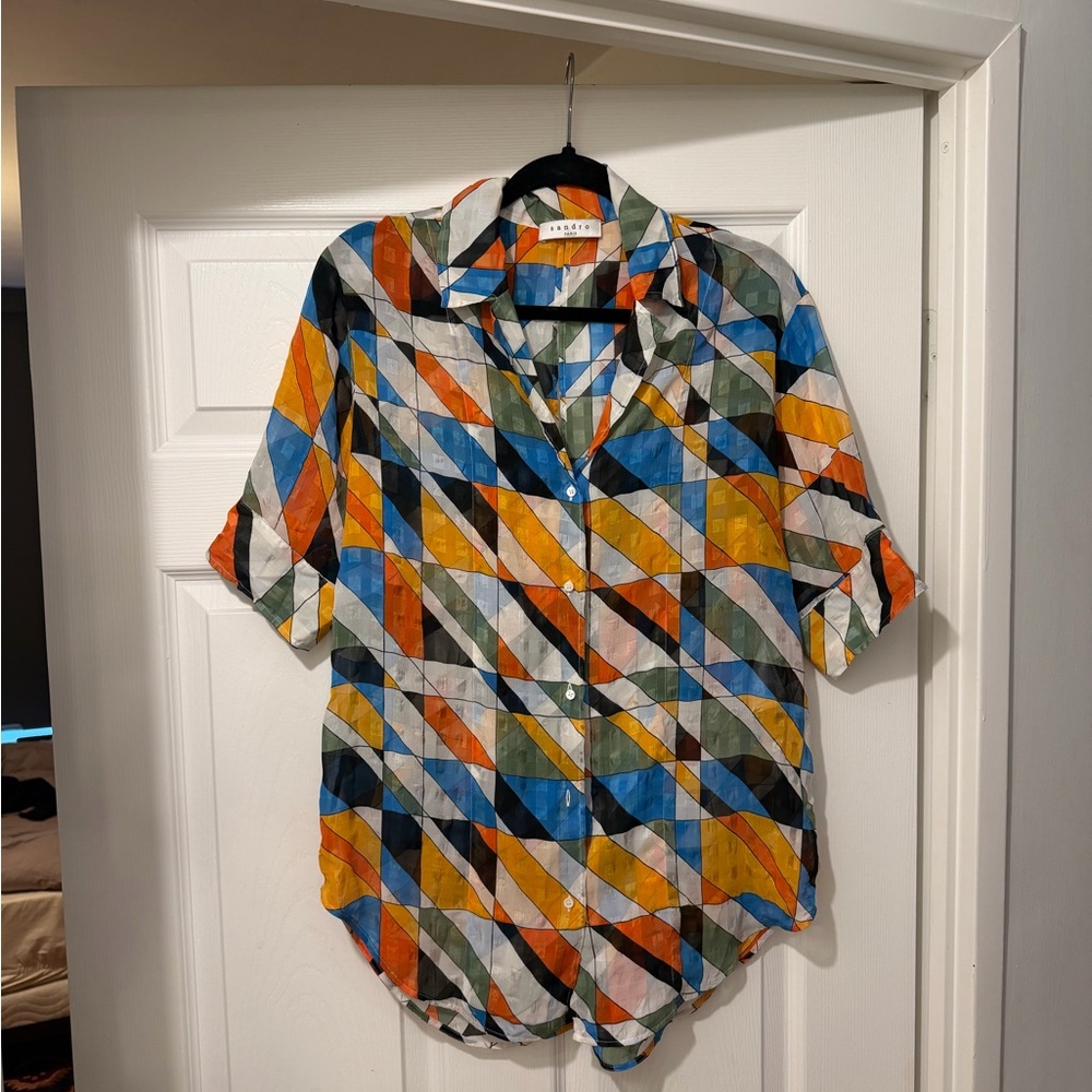 Sandro light colorful blouse